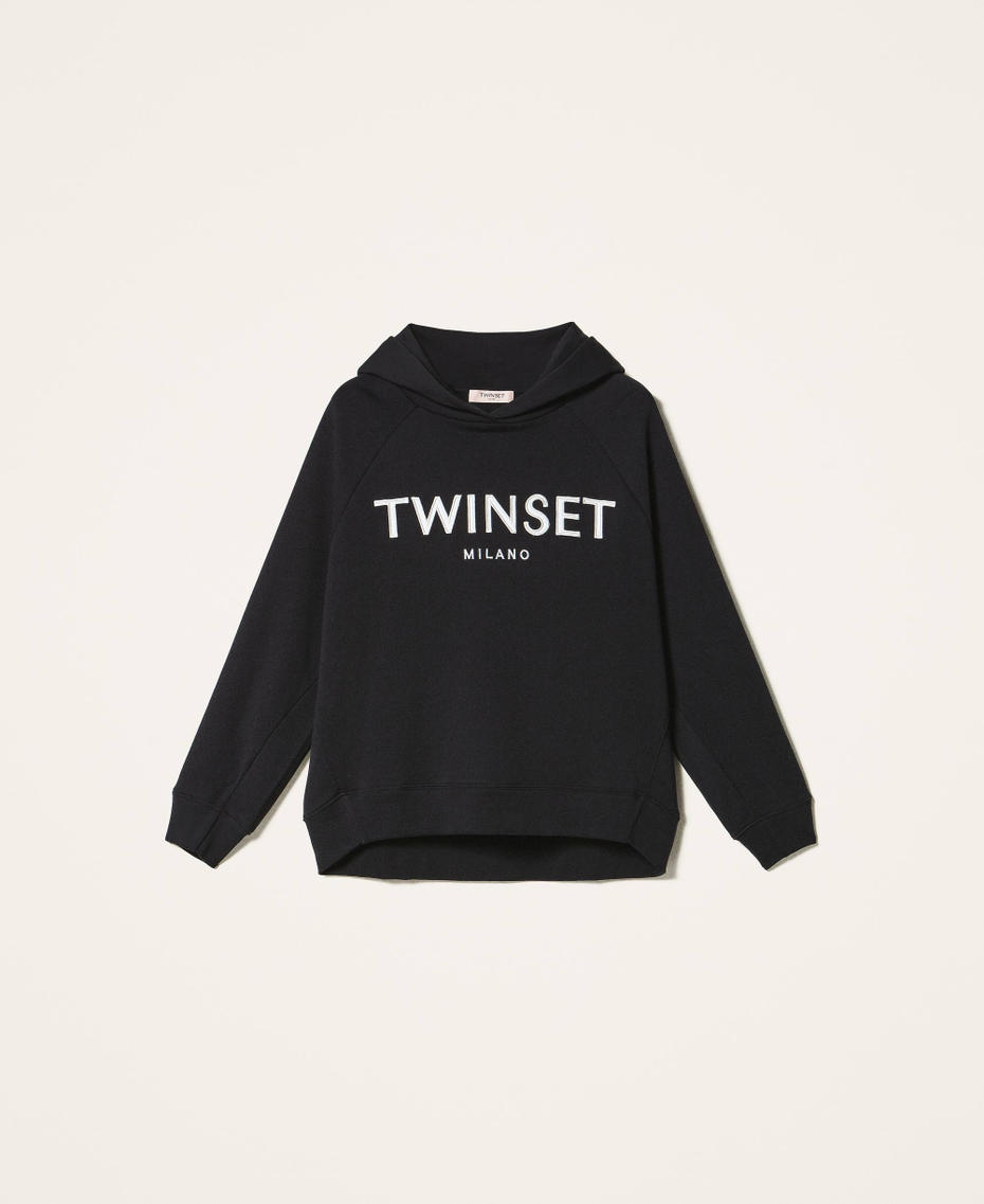 Hoodie with logo embroidery