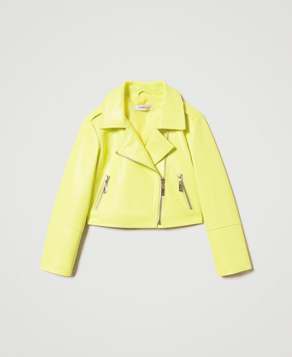 Perfecto effet cuir Yellow Plum Fille 251GJ2561_12124_S0