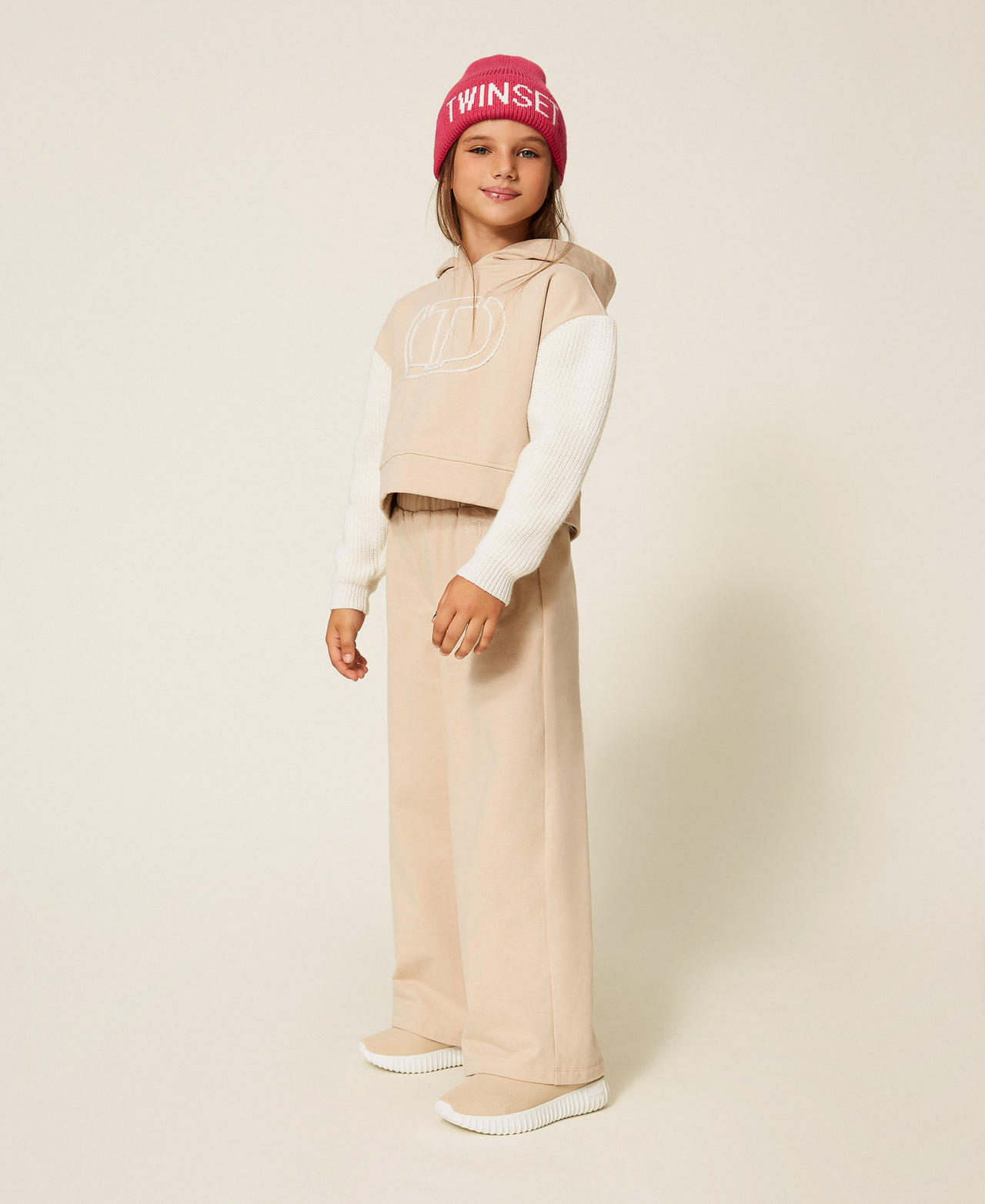 Wide sweatpants Dark Crystal Sand Girl 252GJ2061_12690_02