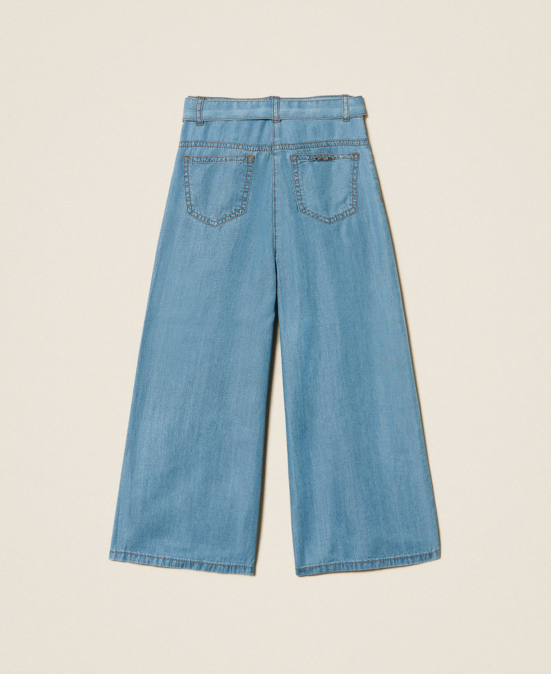 Weite Babyjeans mit G&uuml;rtel Chambray Mid Blue M&auml;dchen 261GB2051_13235_S1