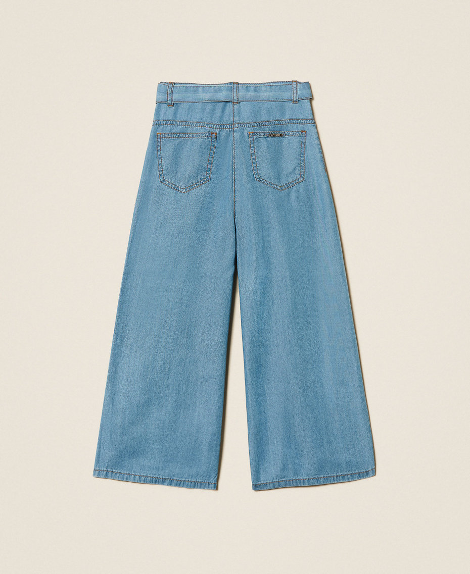 Weite Babyjeans mit G&uuml;rtel Chambray Mid Blue M&auml;dchen 261GB2051_13235_S1