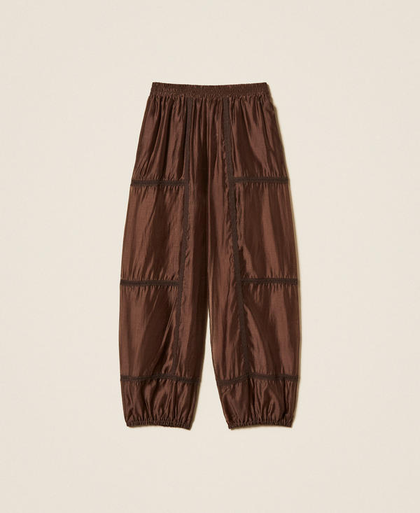 Voile joggers with lace