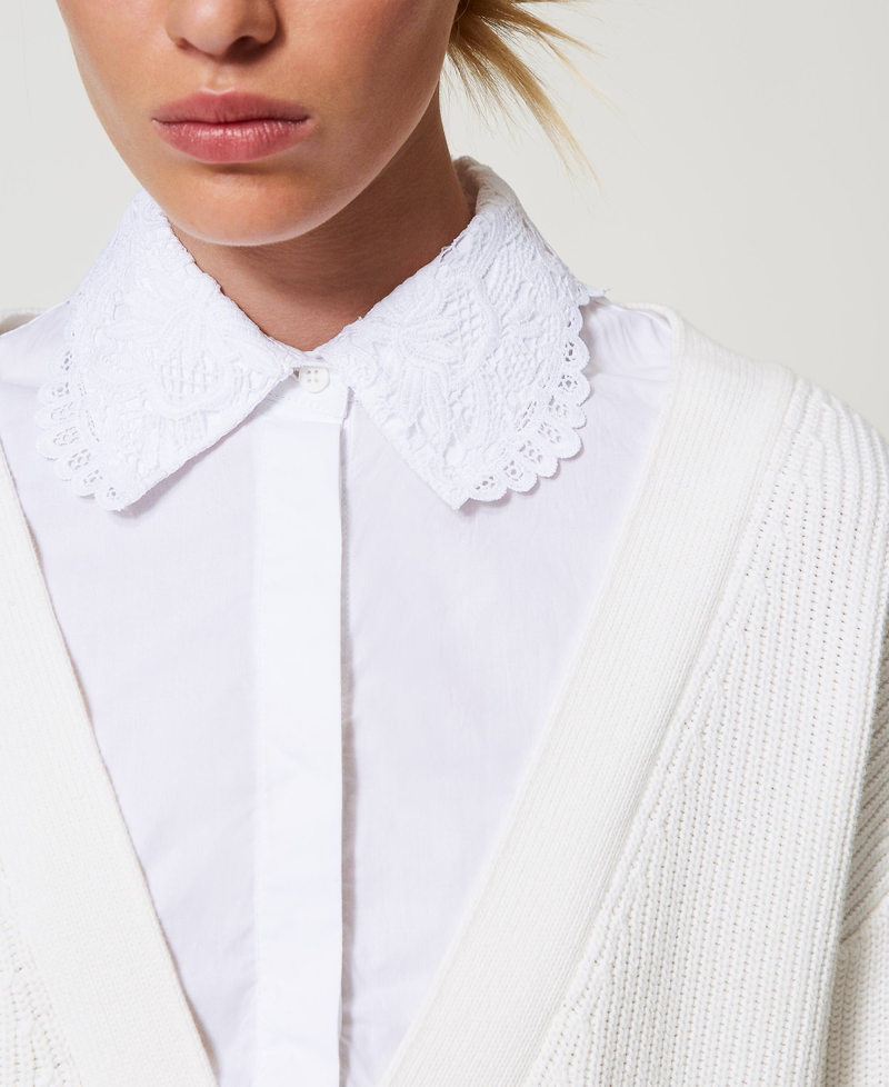 Maglia con inserto a camicia Madreperla Donna 251TP3390_00059_04