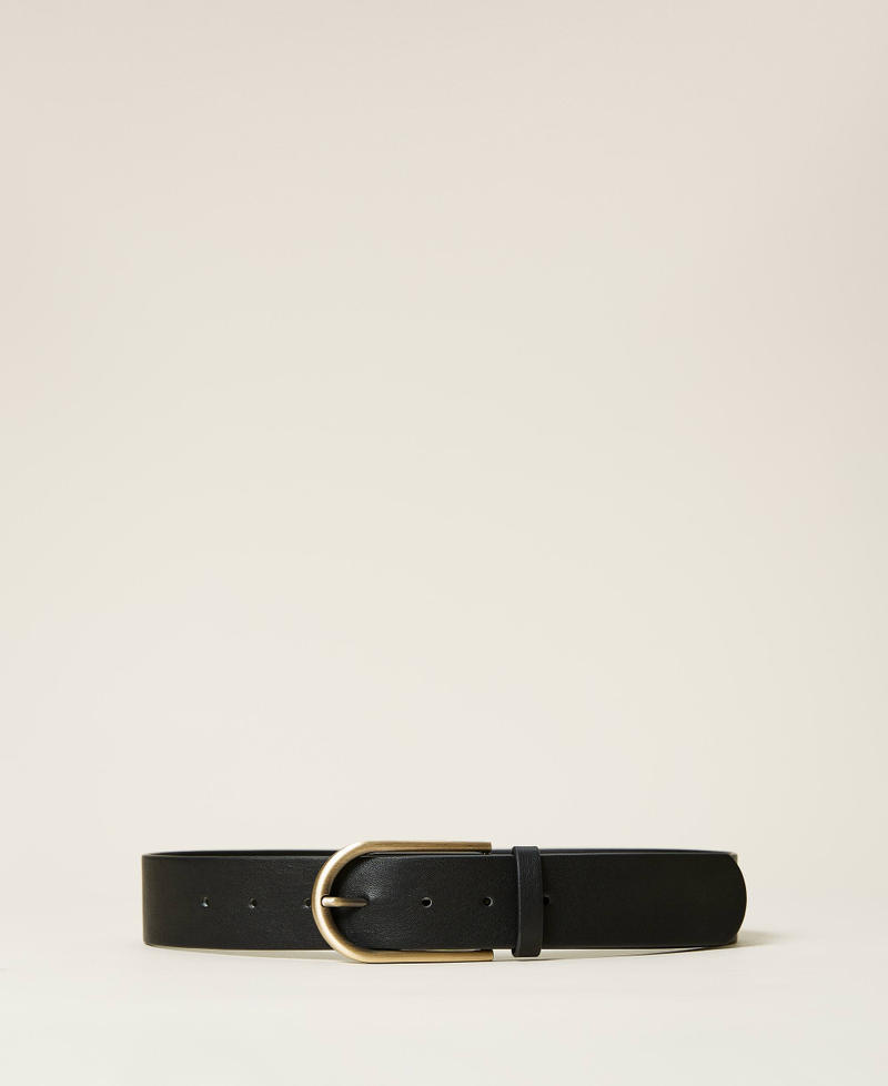 Belt with rounded buckle Black Woman 212AA4012-01