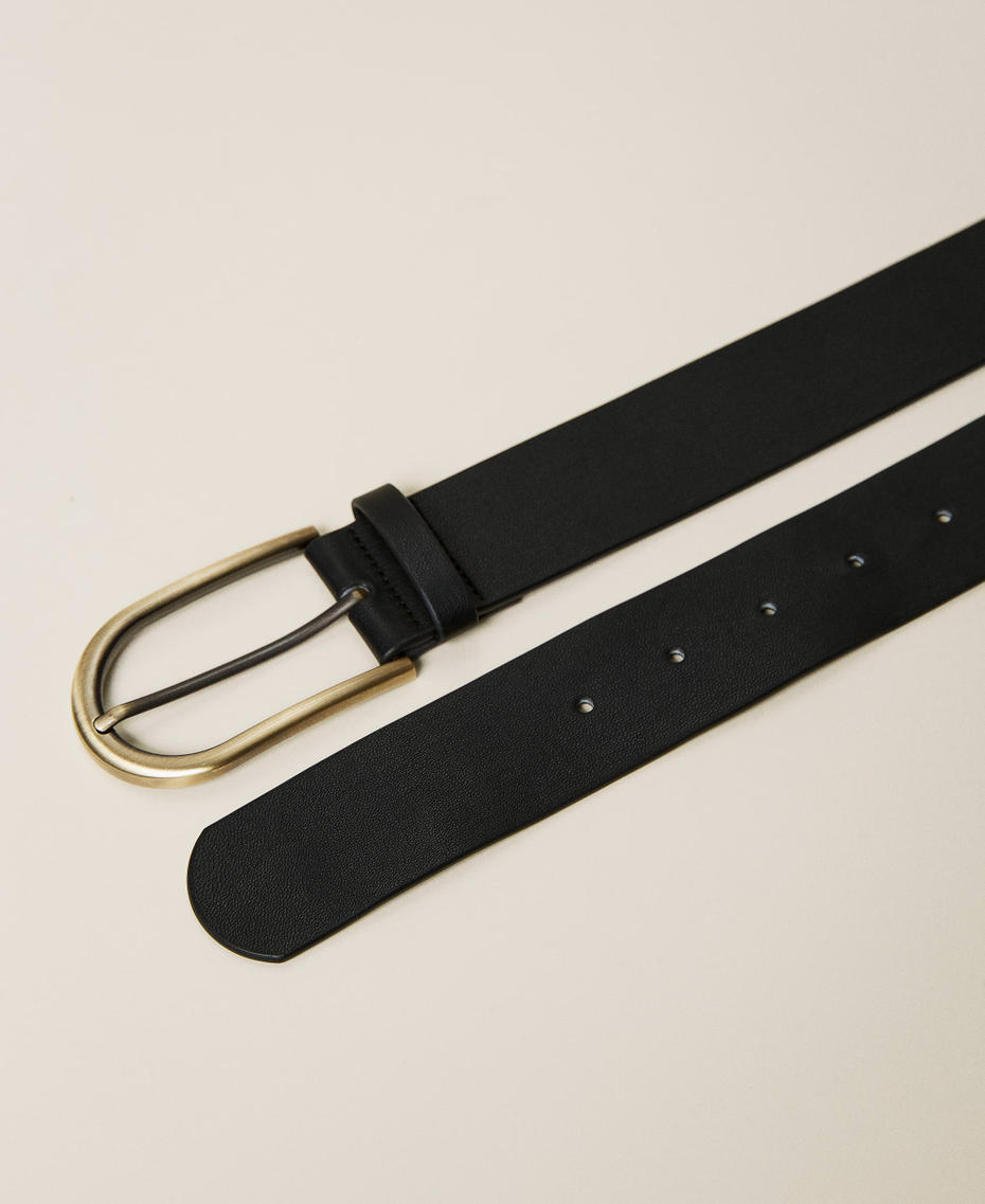 Belt with rounded buckle Black Woman 212AA4012-03