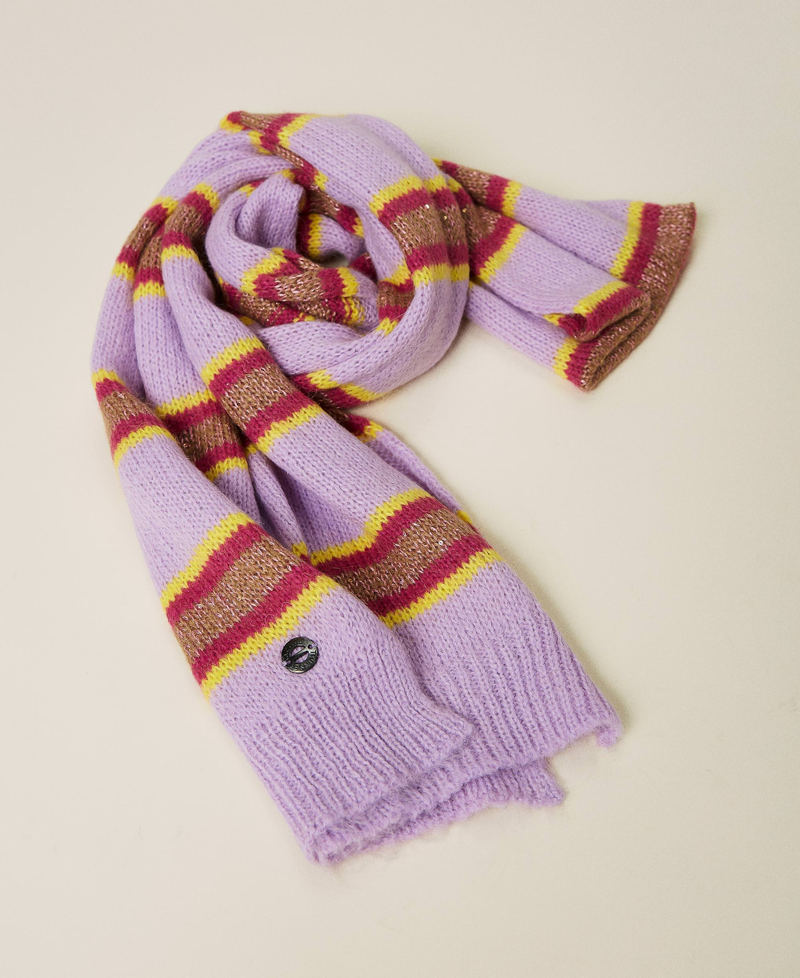 Sciarpa 'Galaxite' jacquard a righe Multicolor Righe Viola "Sweet Lilac" Donna 212AA4073-01