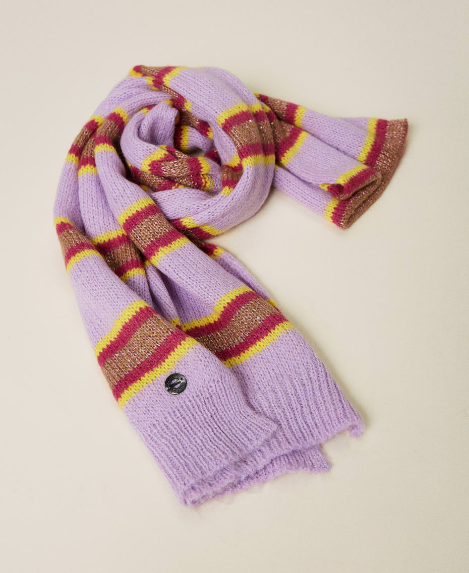 Sciarpa 'Galaxite' jacquard a righe Multicolor Righe Viola "Sweet Lilac" Donna 212AA4073-01