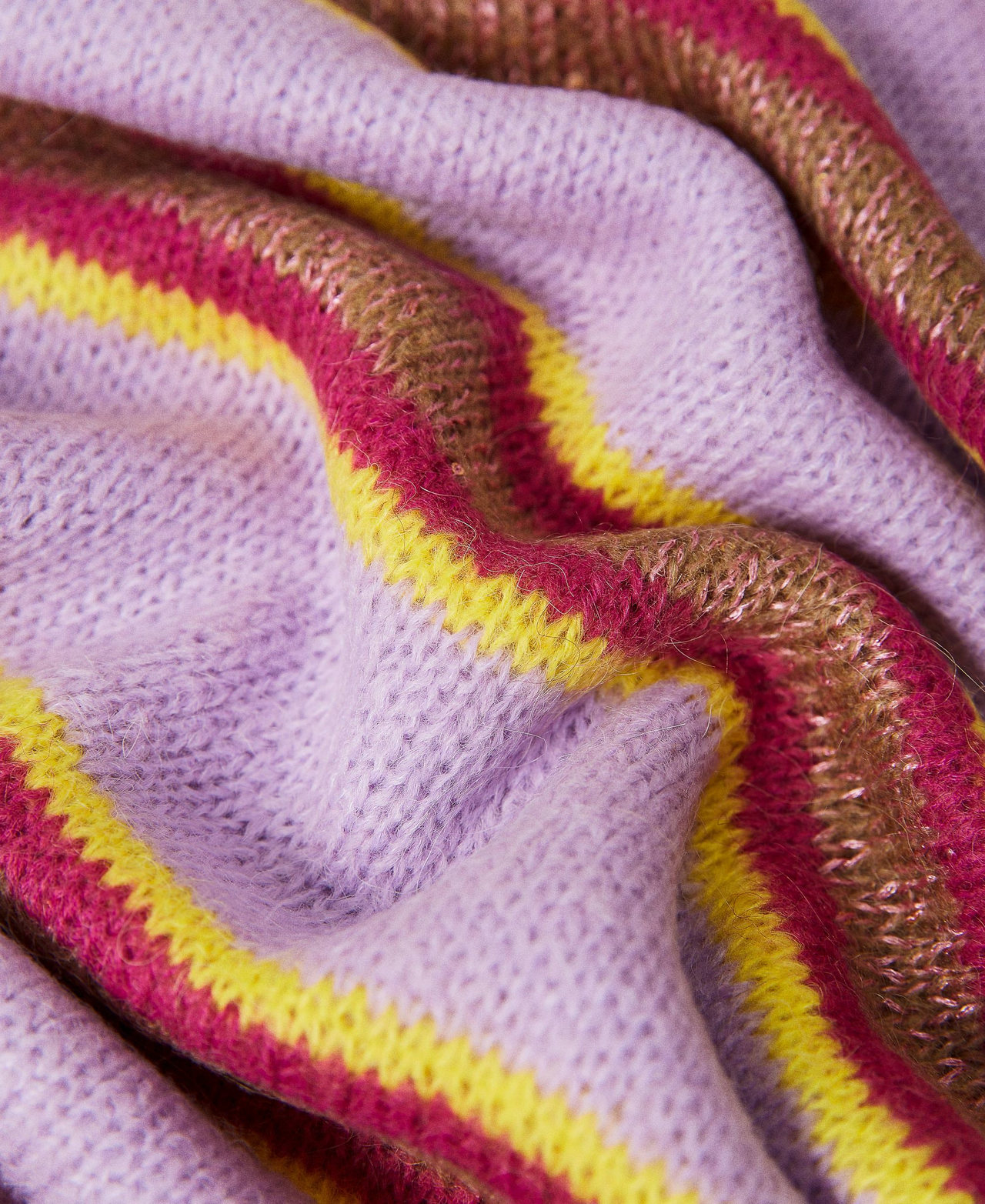 'Galaxite' jacquard striped scarf “Sweet Lilac” Purple Multicolour Stripe Woman 212AA4073-02
