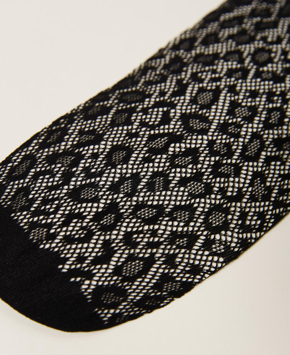 Animal print fishnet tights Black Woman 212AA4094-01