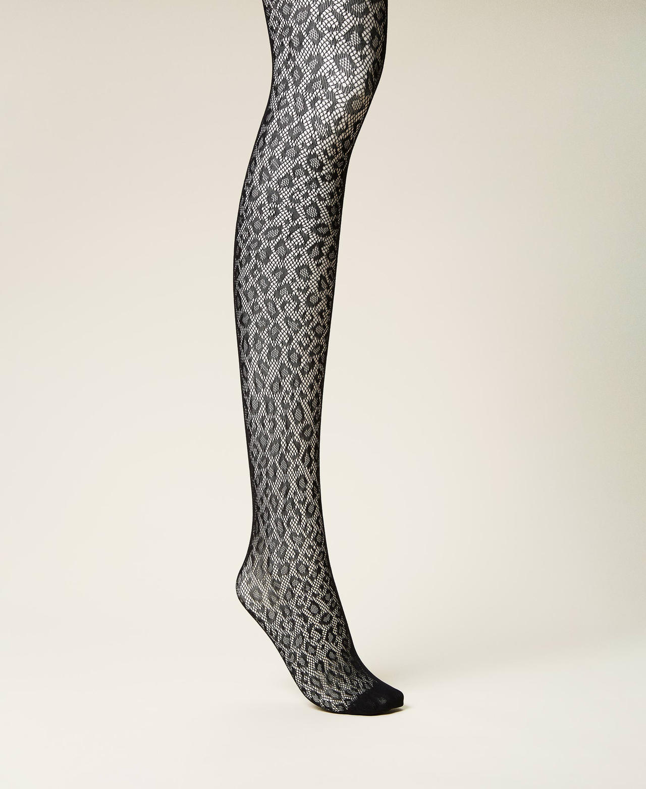 Collant a rete animalier Nero Donna 212AA4094-02