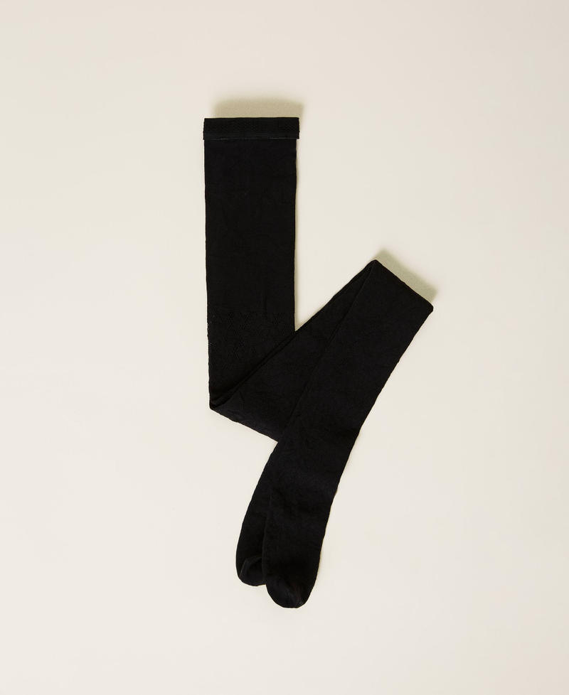 Animal print fishnet tights Black Woman 212AA4094-03