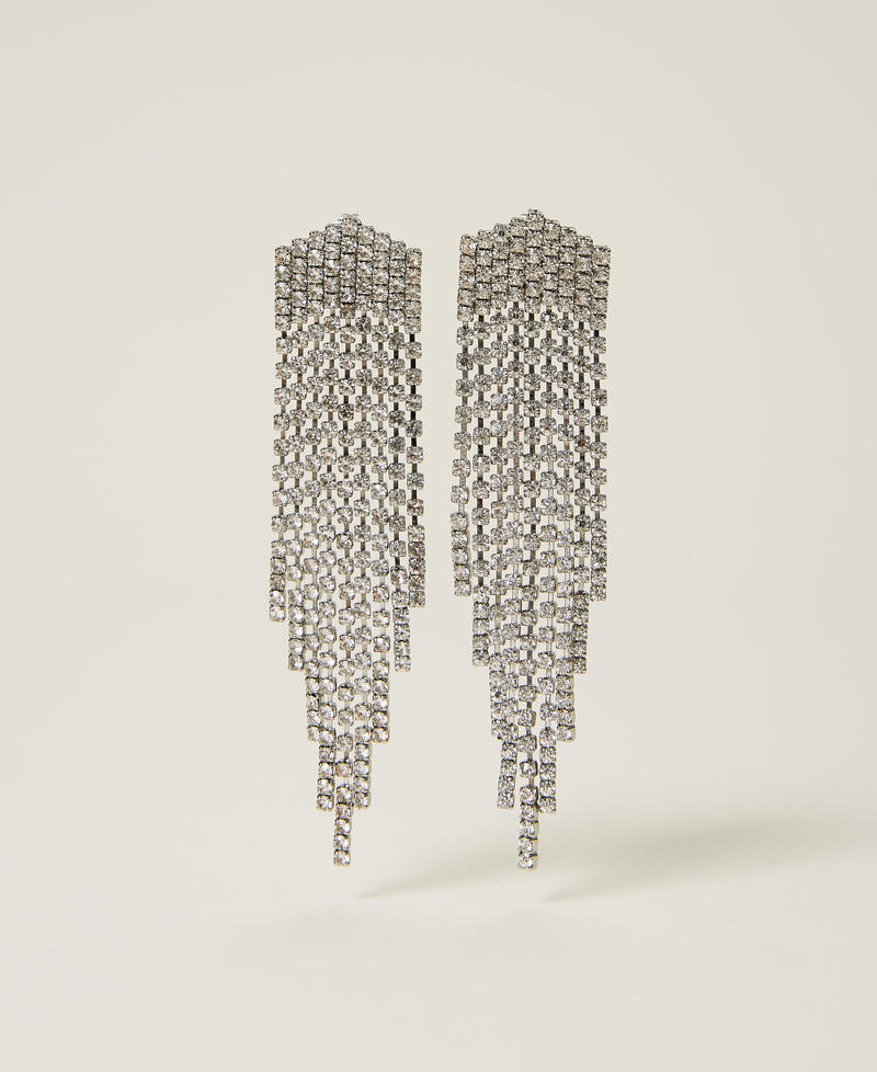 ‘Zircon’ earrings with rhinestones fringes Crystal Woman 212AA4120-01