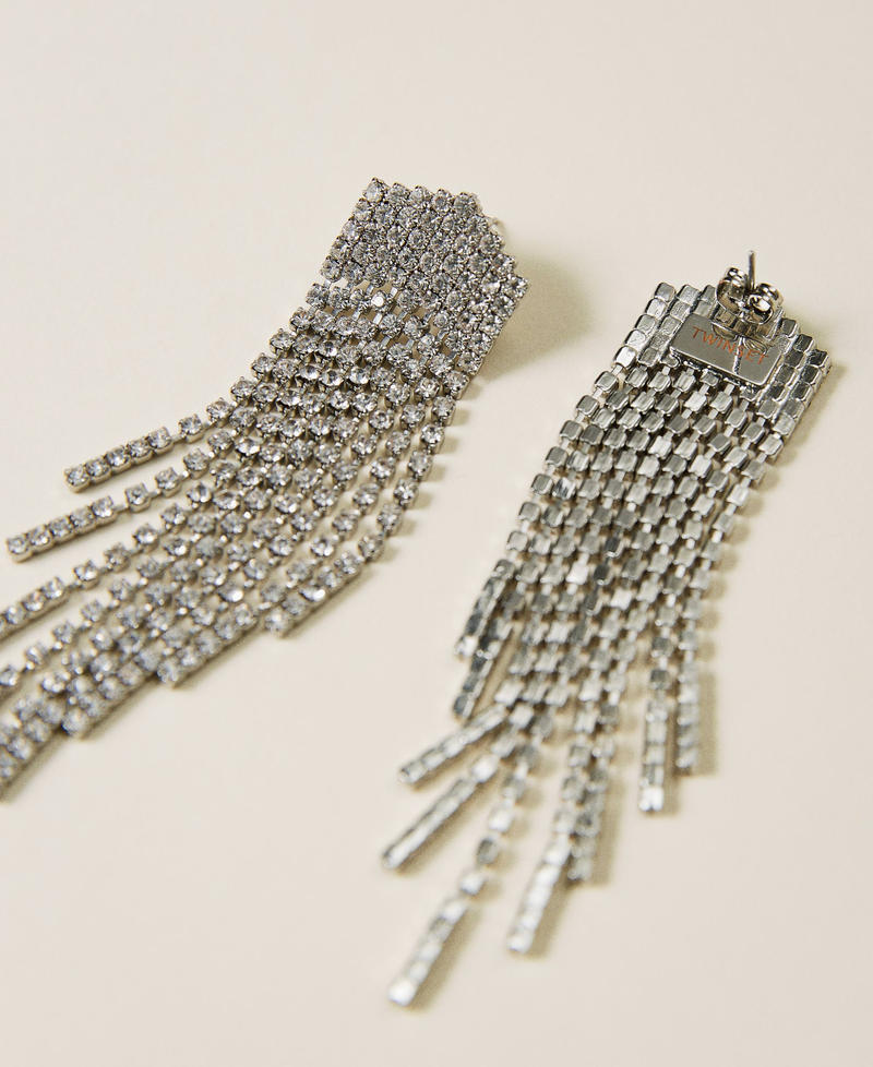 ‘Zircon’ earrings with rhinestones fringes Crystal Woman 212AA4120-02