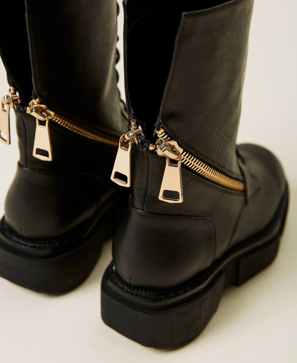 Anfibi con zip discount