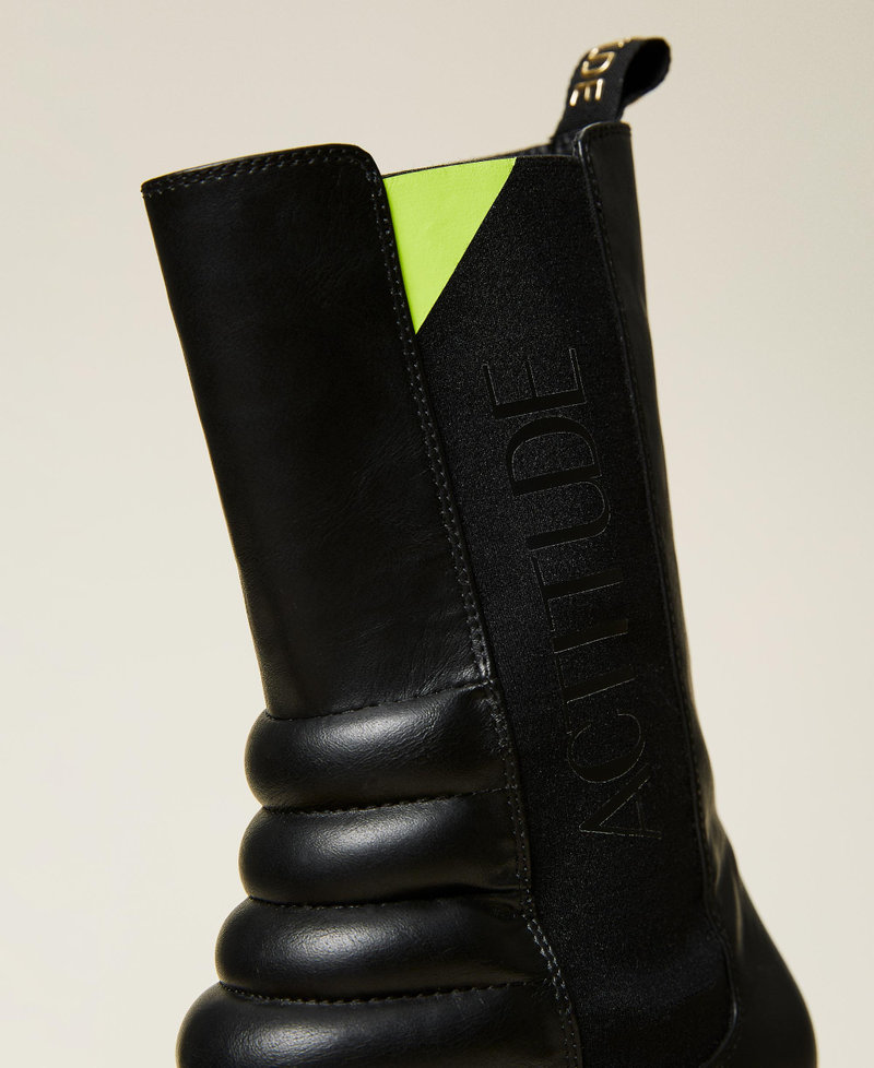 ‘Jasper’ Chelsea boots with logo Bicolour Black / Camel Woman 212ACT028-03
