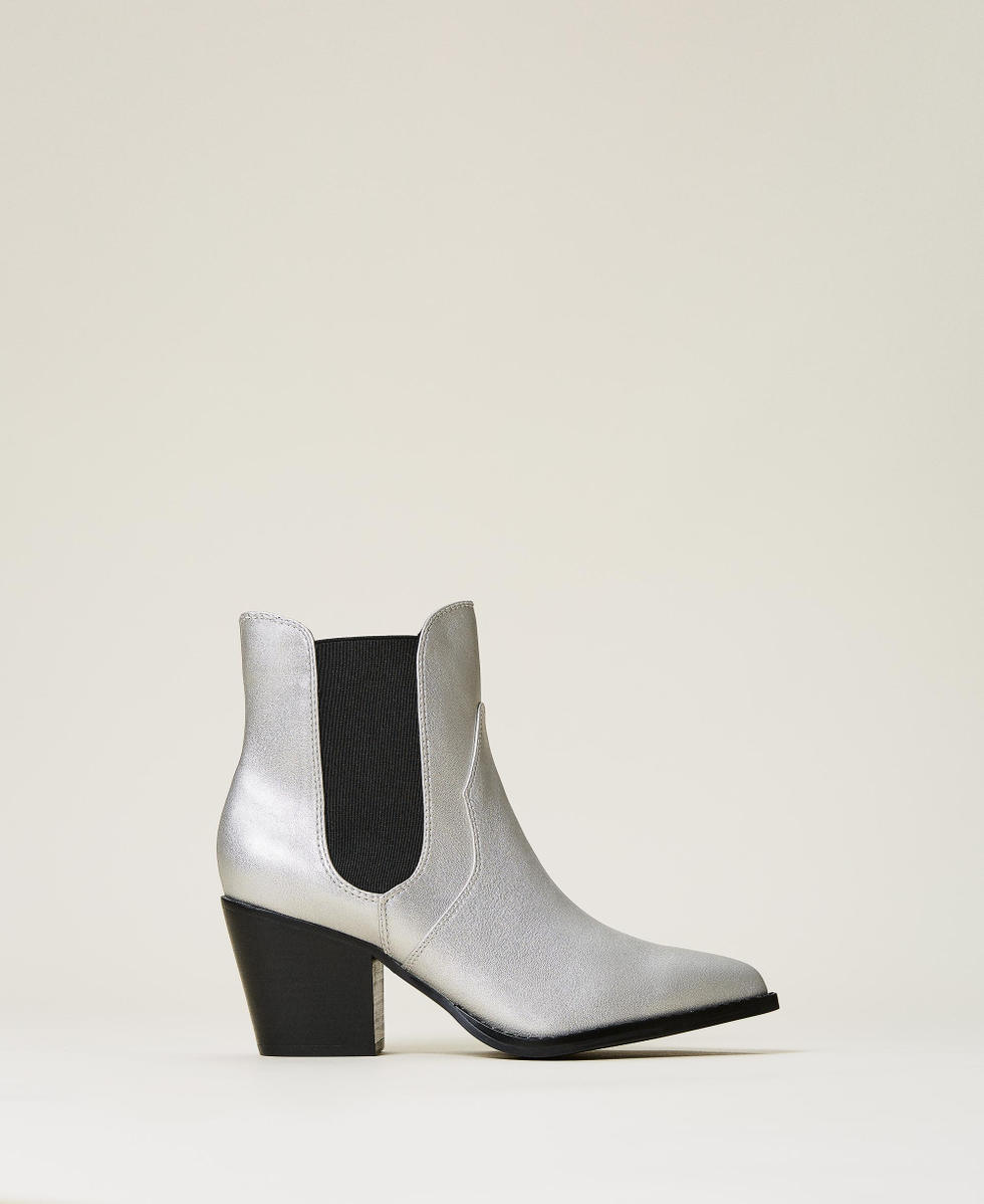 Ladies silver 2025 ankle boots