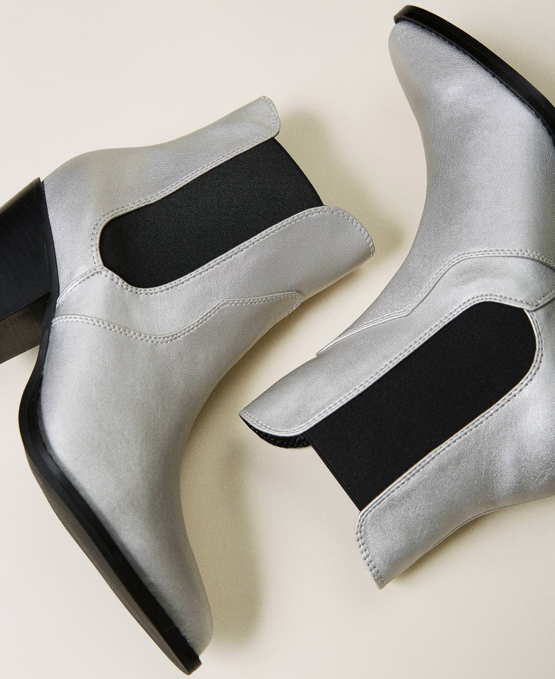 Stivaletti 'Chromium' laminati Grigio Argento Laminato Donna 212ACT090-03