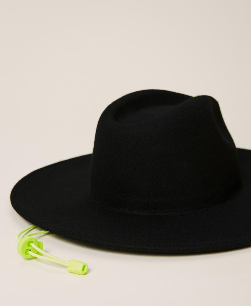 Sombrero 'Onyx' de paño con logotipo Negro Mujer 212AO5361-03