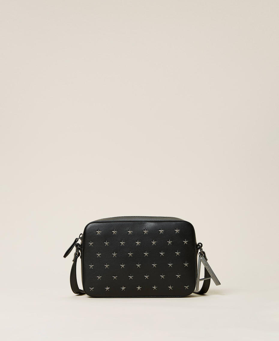 Borsa a tracolla con borchie a stella Nero Donna 212AO8011-01