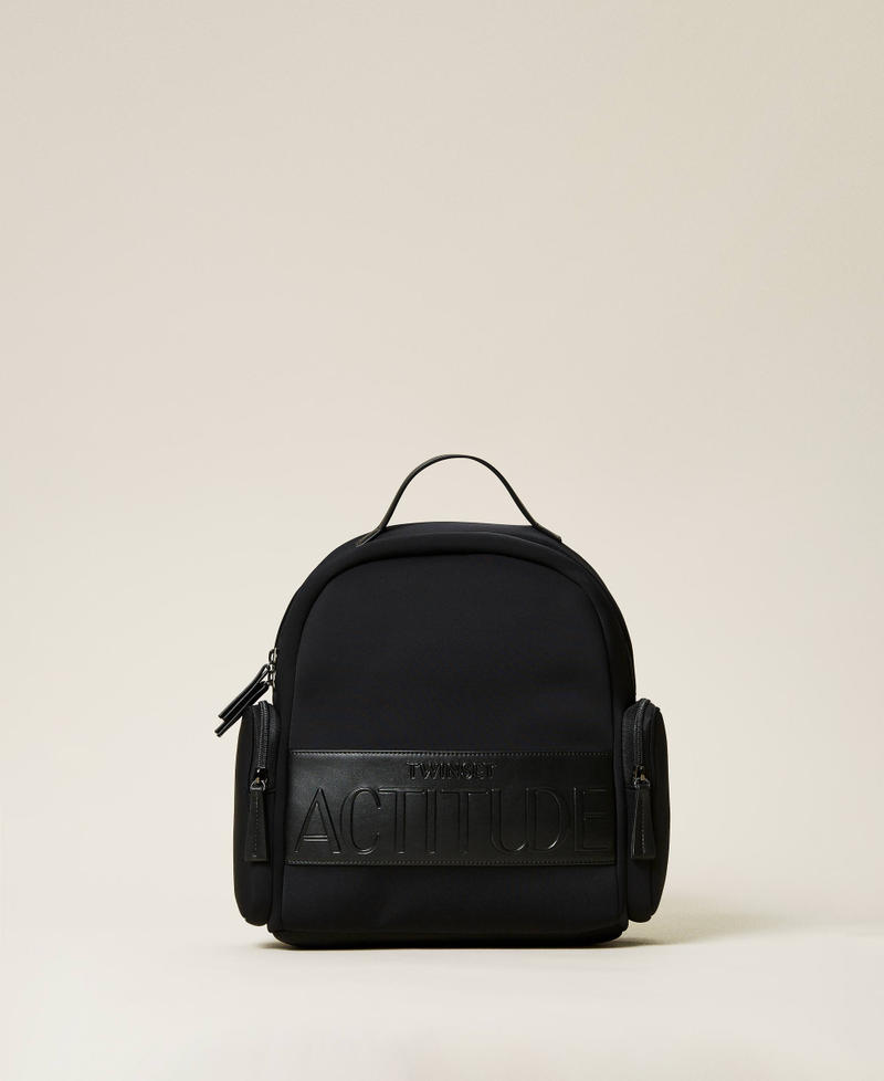 Рюкзак из неопрена с логотипом Черный женщина 212AO8091-01