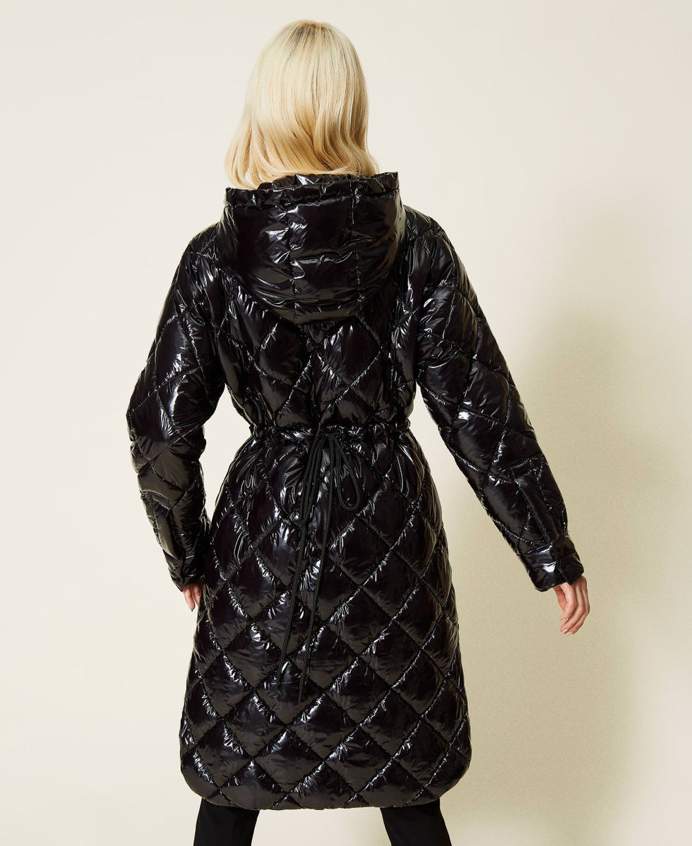 Doudoune noir brillante femme new arrivals