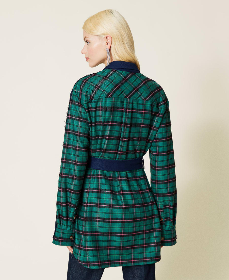 Blazer with flannel insert "Nautical" Blue Woman 212AP2030-04