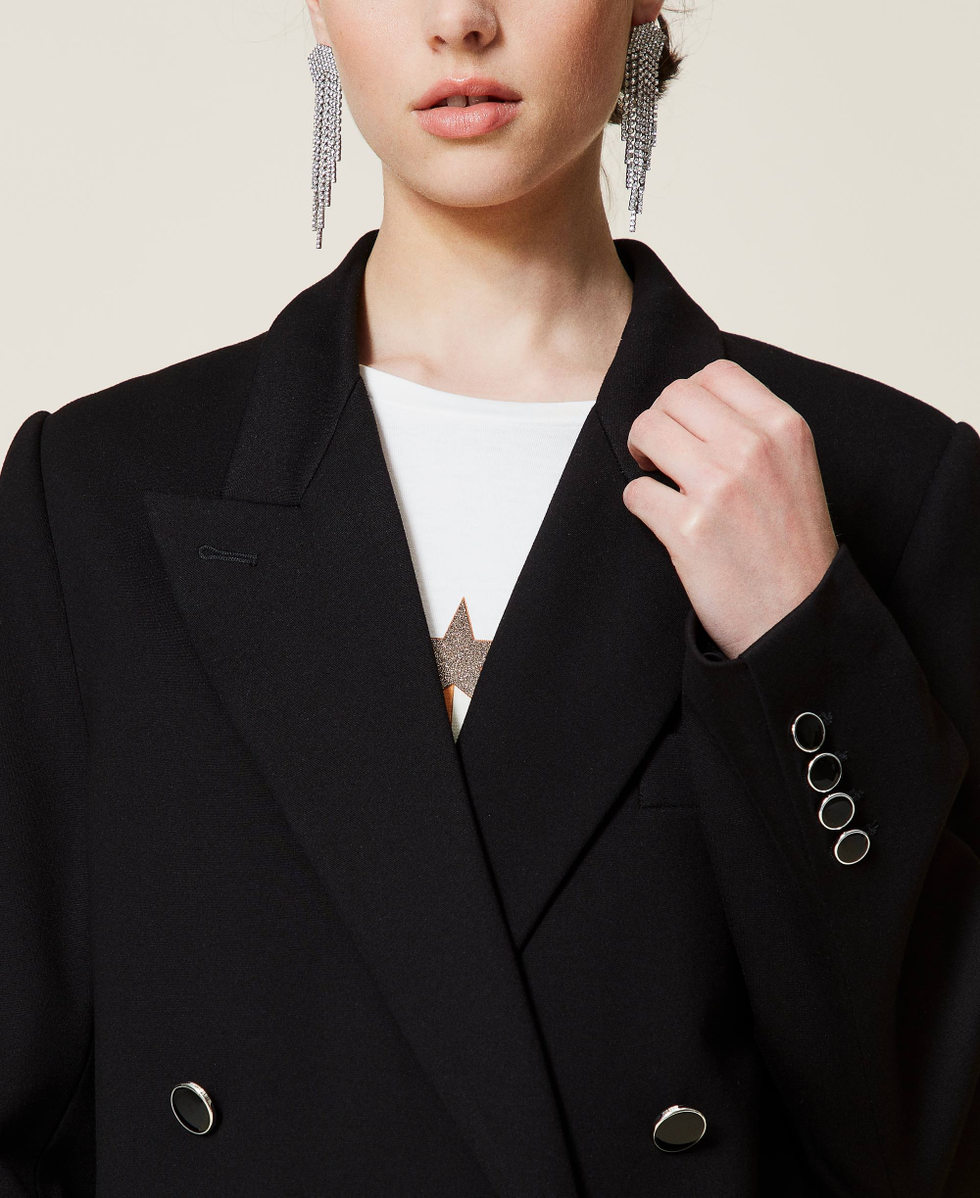 Blazer croisé noir femme shop
