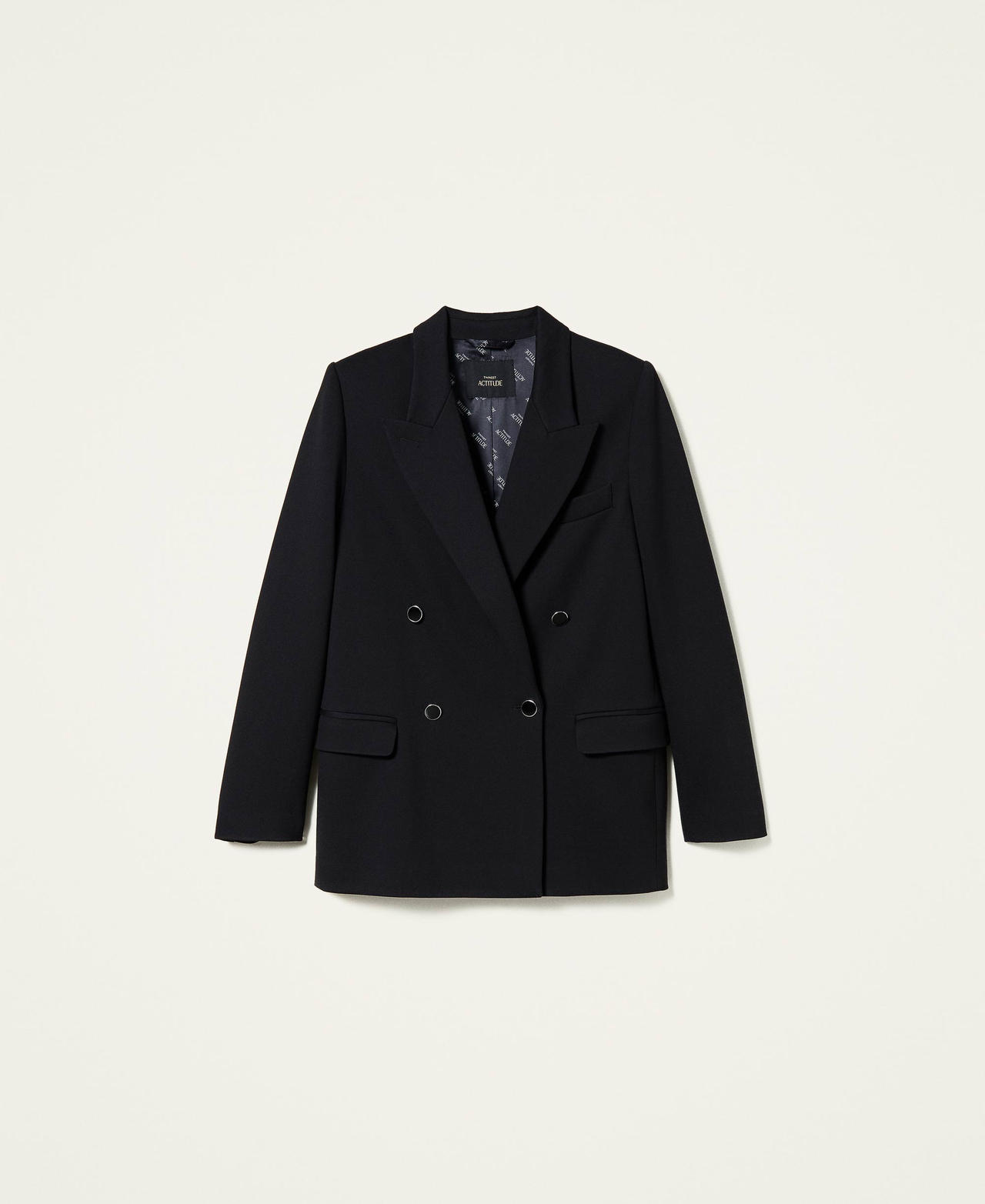 ‘Topaz’ double breasted blazer Black Woman 212AP2060-0S