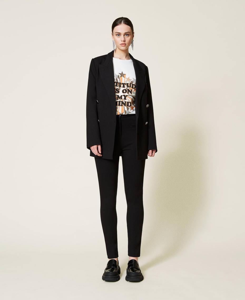 Zweireihiger Blazer „Topaz“ Schwarz Frau 212AP2060-0T