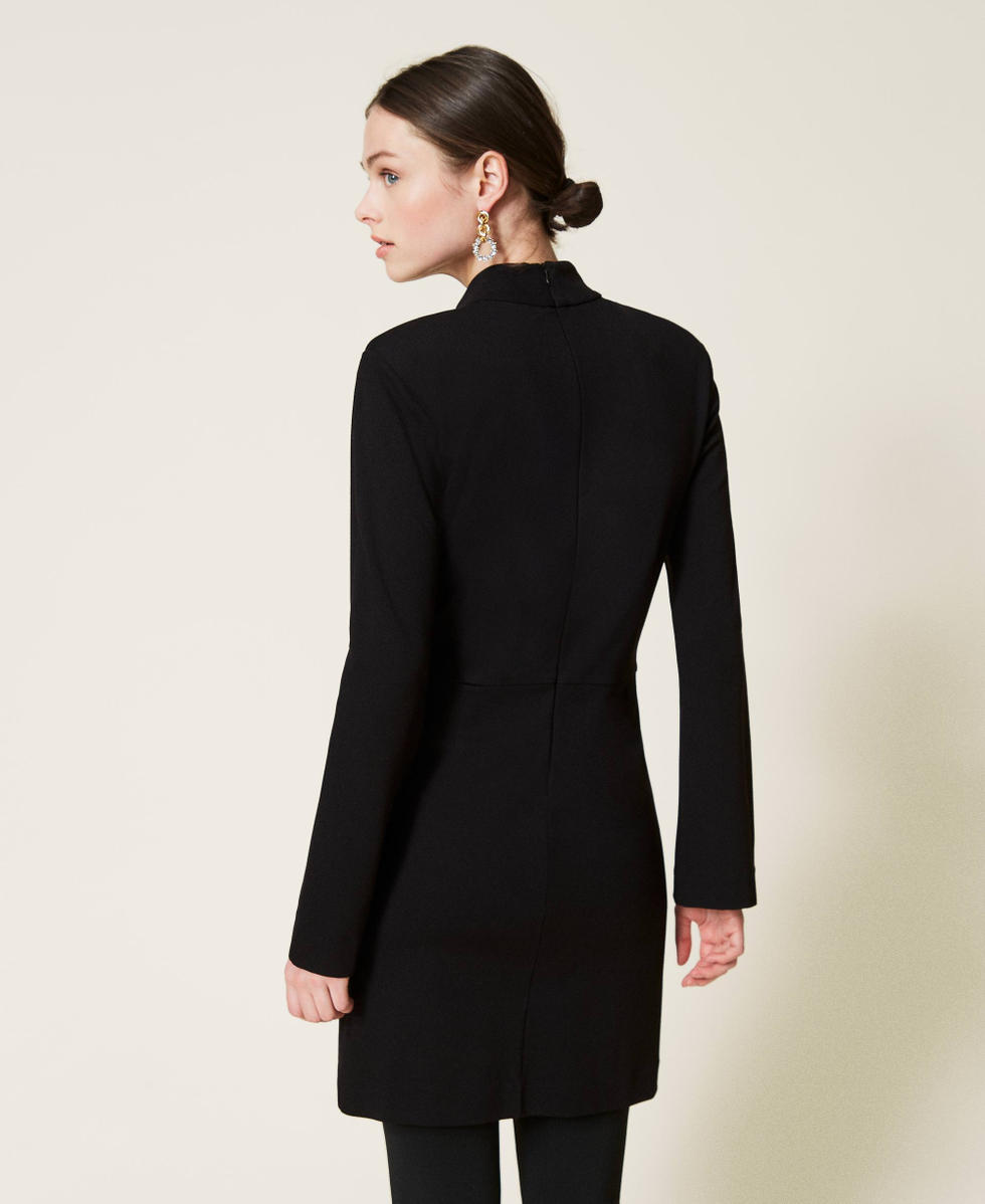 Fitted 'Topaz' dress with chain Woman, Black | TWINSET Milano
