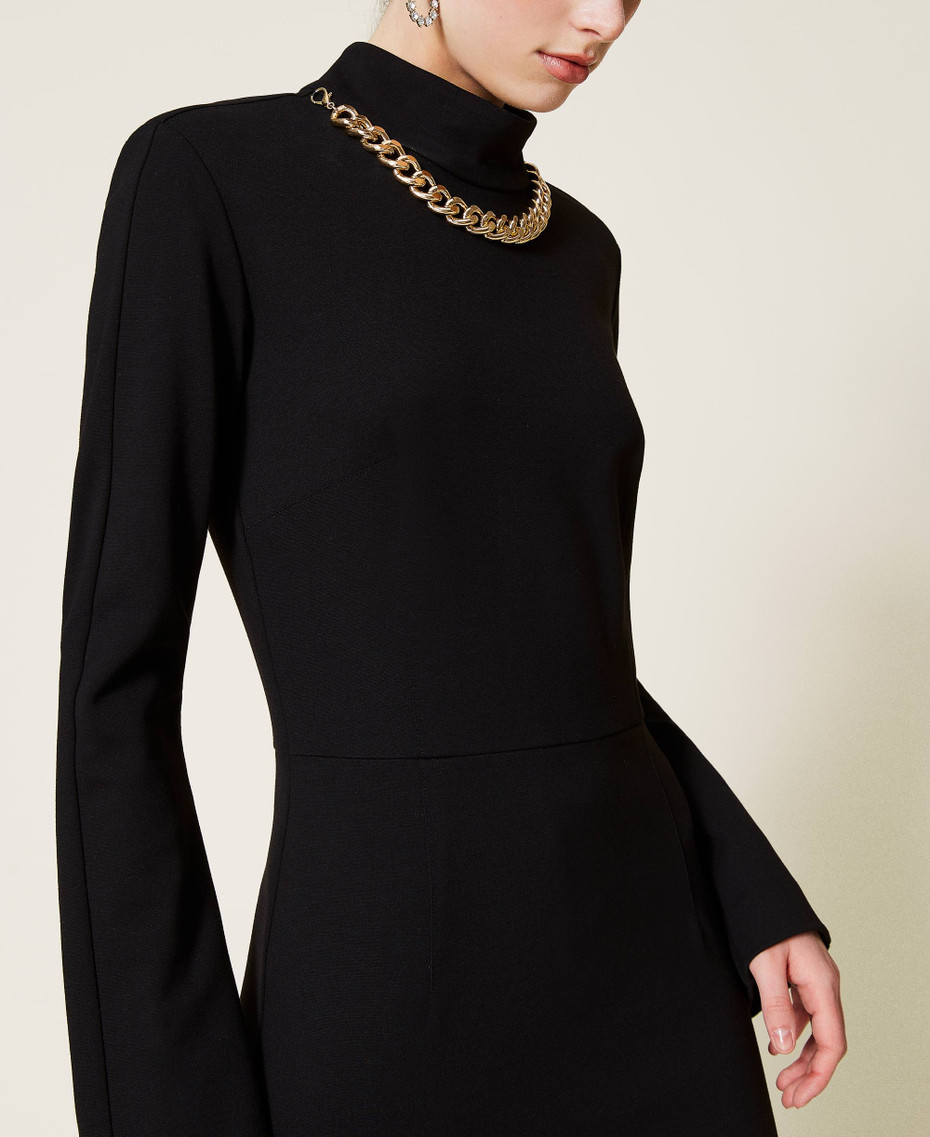 Robe Cocktail Noire Shoshanna Taille 2 Avec Détails Métalliques - Occasion Très Bon état