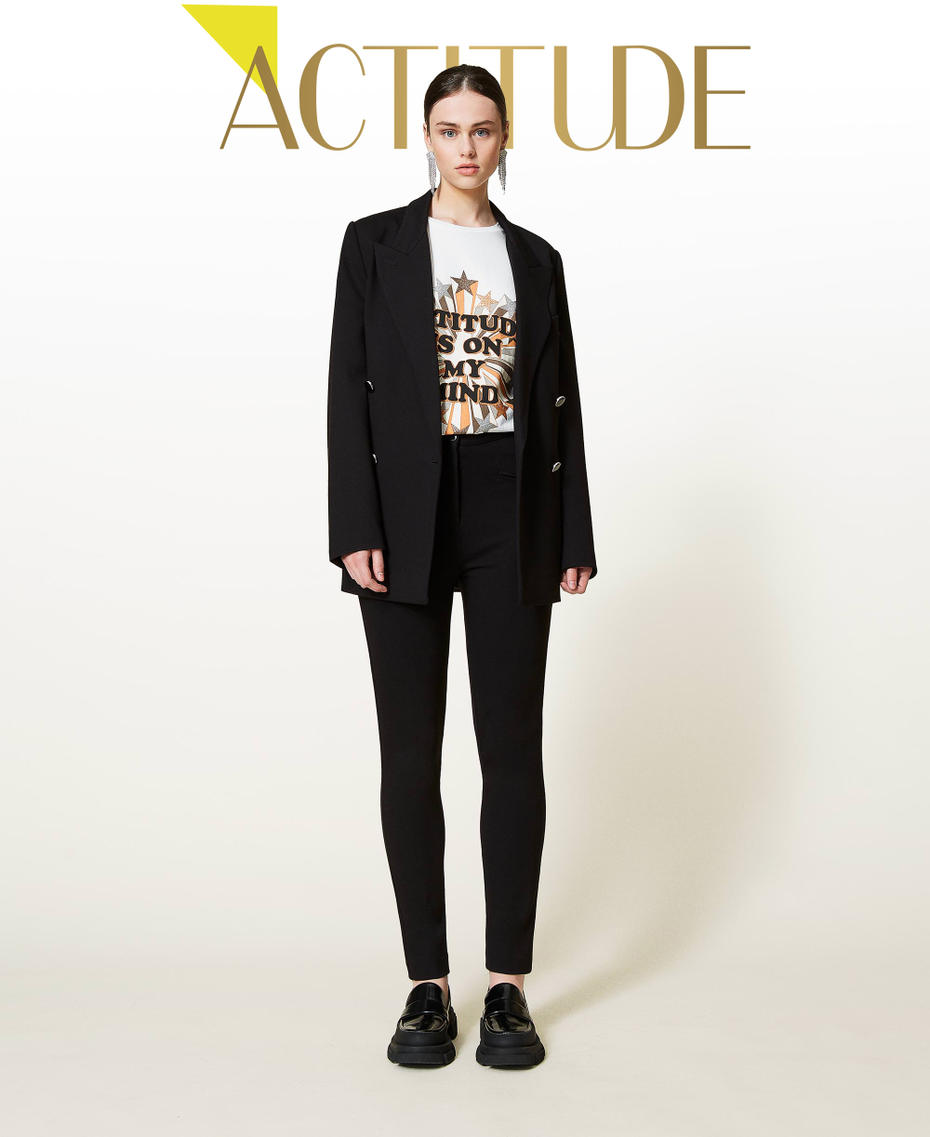 &lsquo;Topaz&rsquo; cigarette trousers Black Woman 212AP2066-01