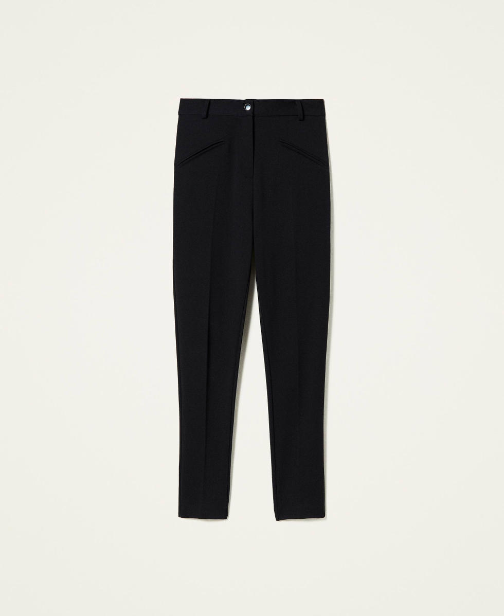 &lsquo;Topaz&rsquo; cigarette trousers Black Woman 212AP2066-0S