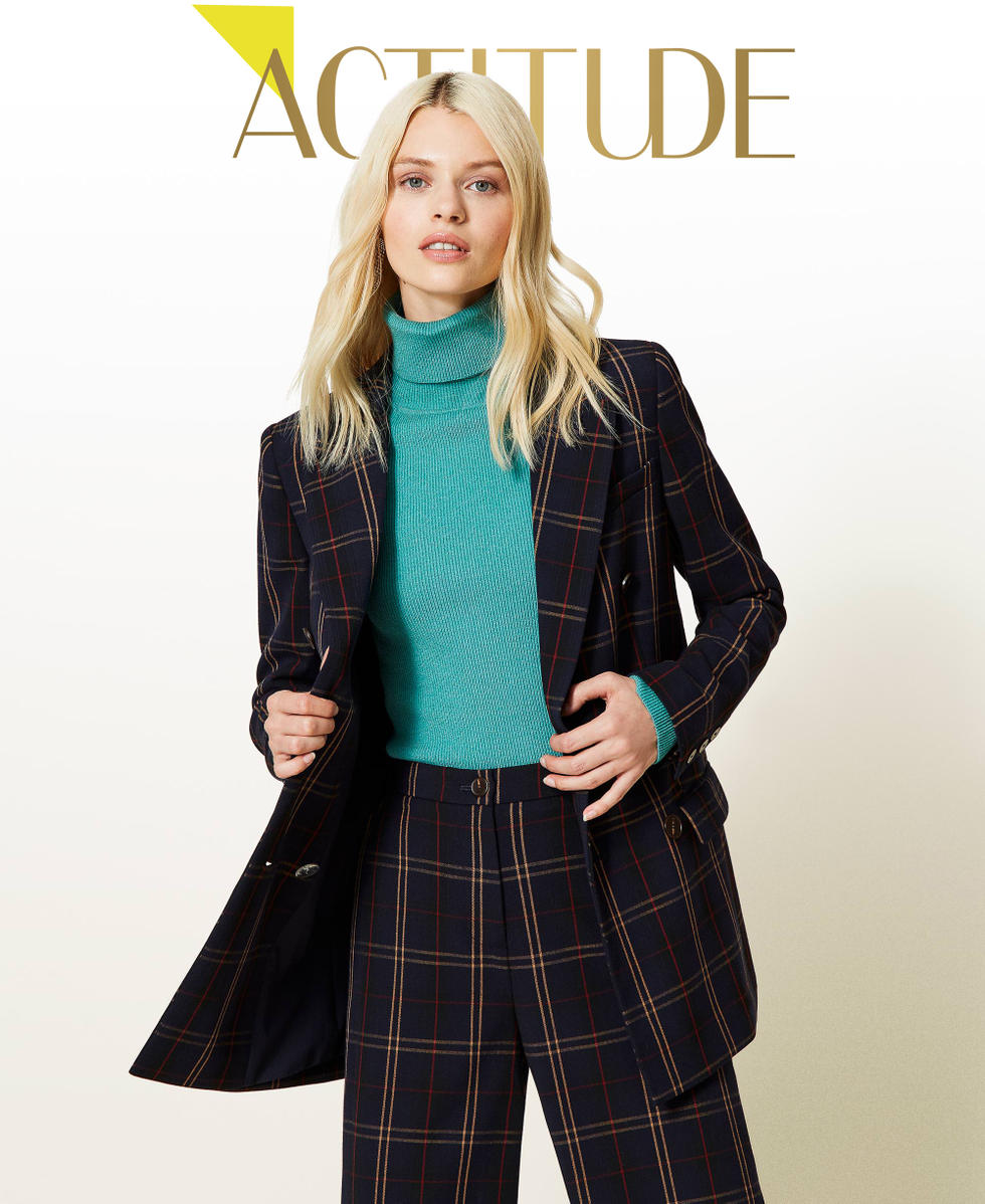Emerald double breasted blazer Woman Blue TWINSET Milano