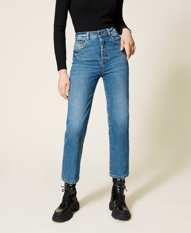 ‘Copper’ high waist jeans "Mid Denim" Blue Woman 212AP2130-02