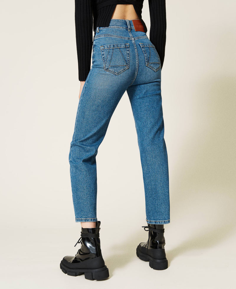 &lsquo;Copper&rsquo; high waist jeans "Mid Denim" Blue Woman 212AP2130-03
