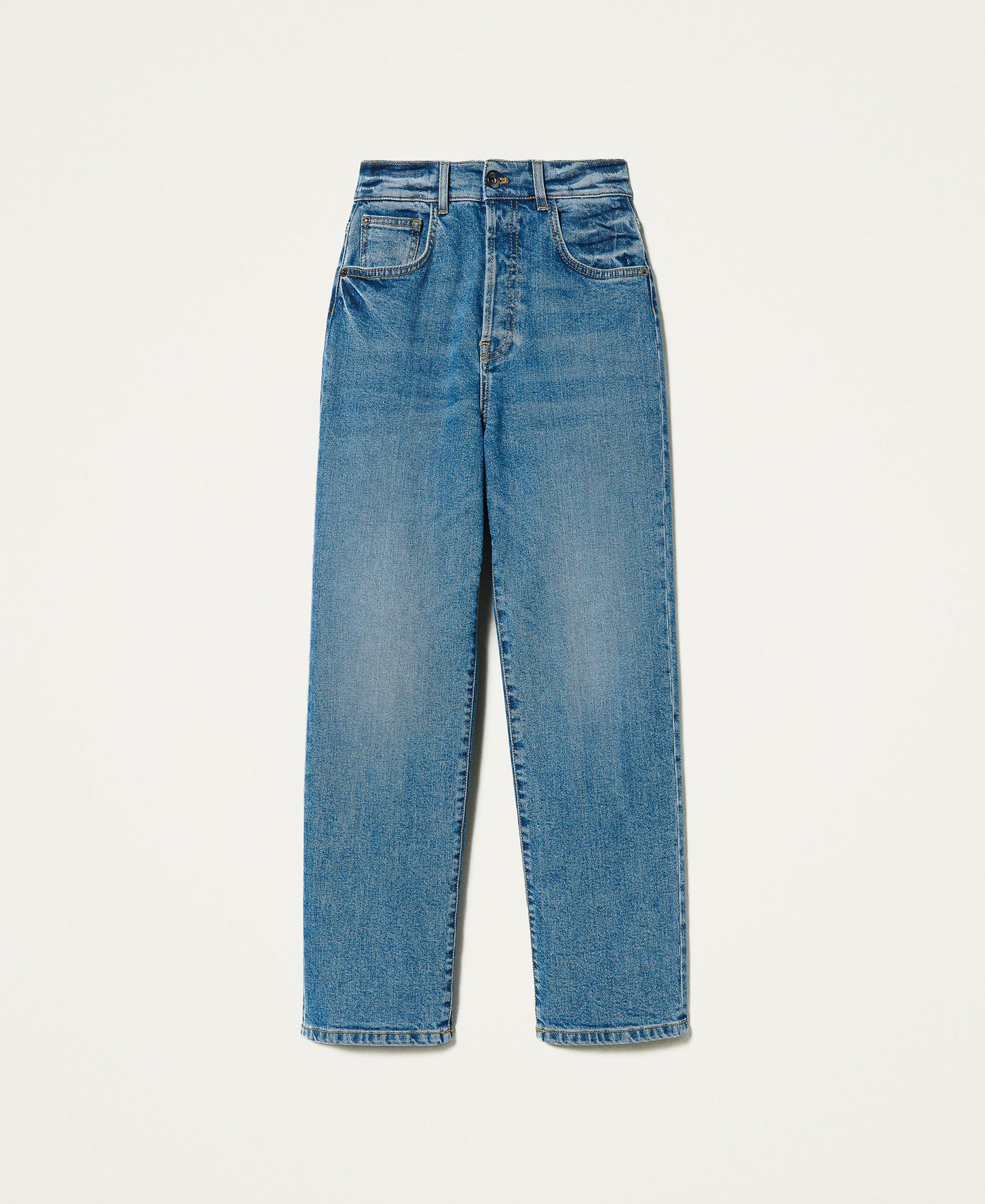 High-Waist-Jeans „Copper“ Mittleres "Denimblau" Frau 212AP2130-0S