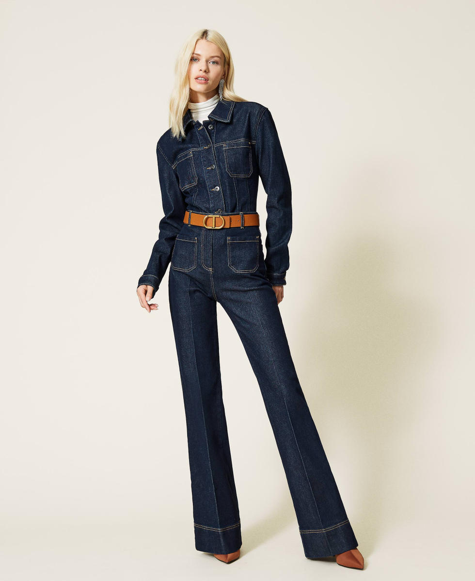 Gold bell bottom jumpsuit clearance