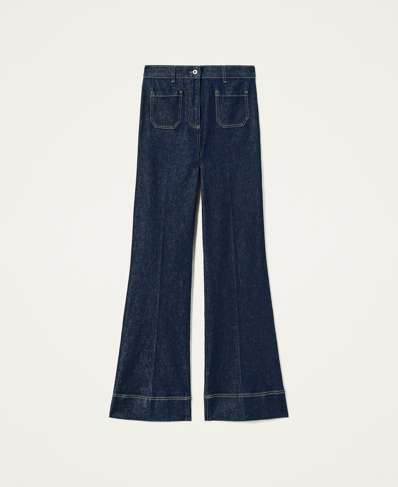 Bell bottom ‘Gold’ jeans Rinsed Denim Woman 212AP2135-0S