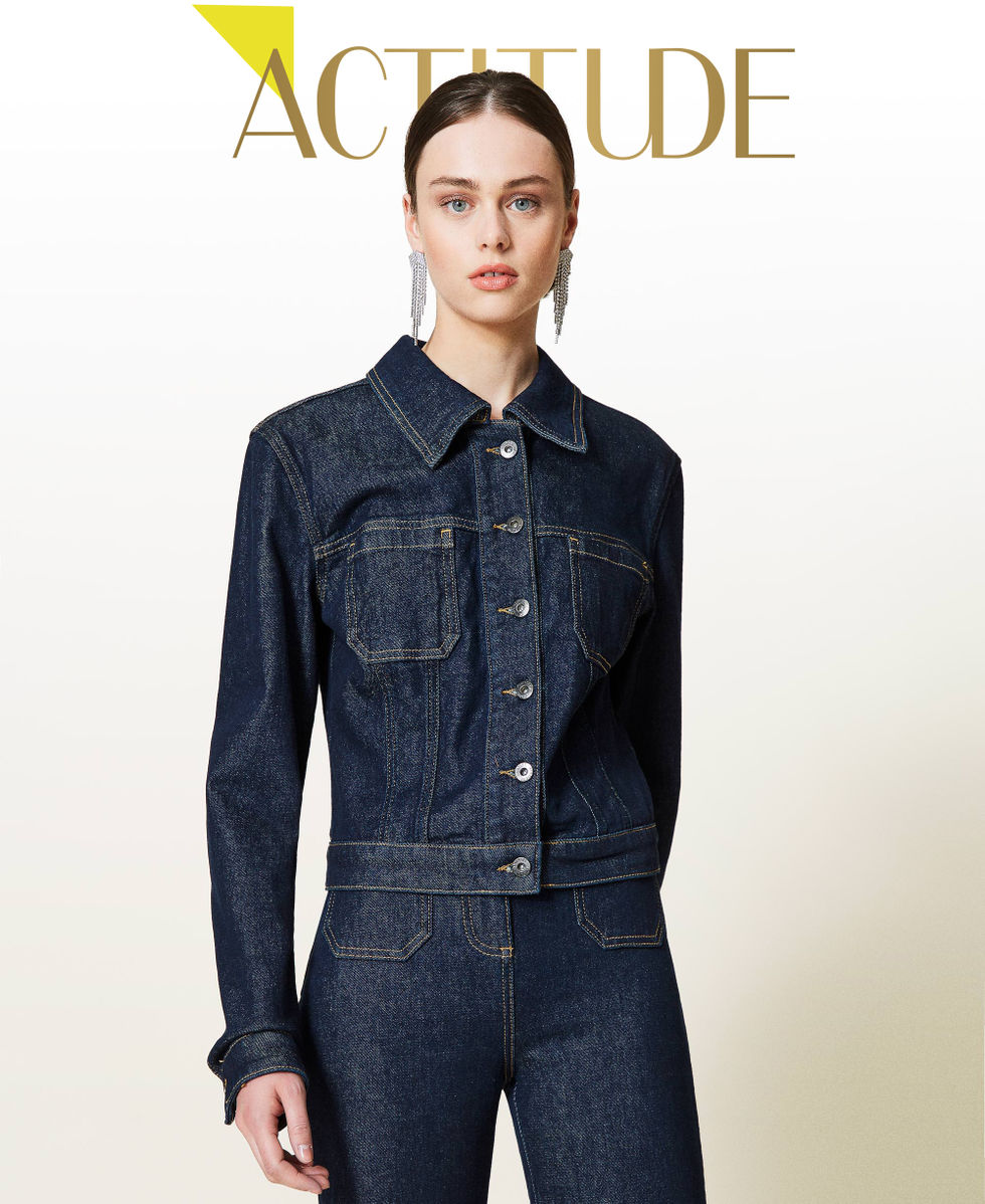 Ladies blue denim on sale jacket