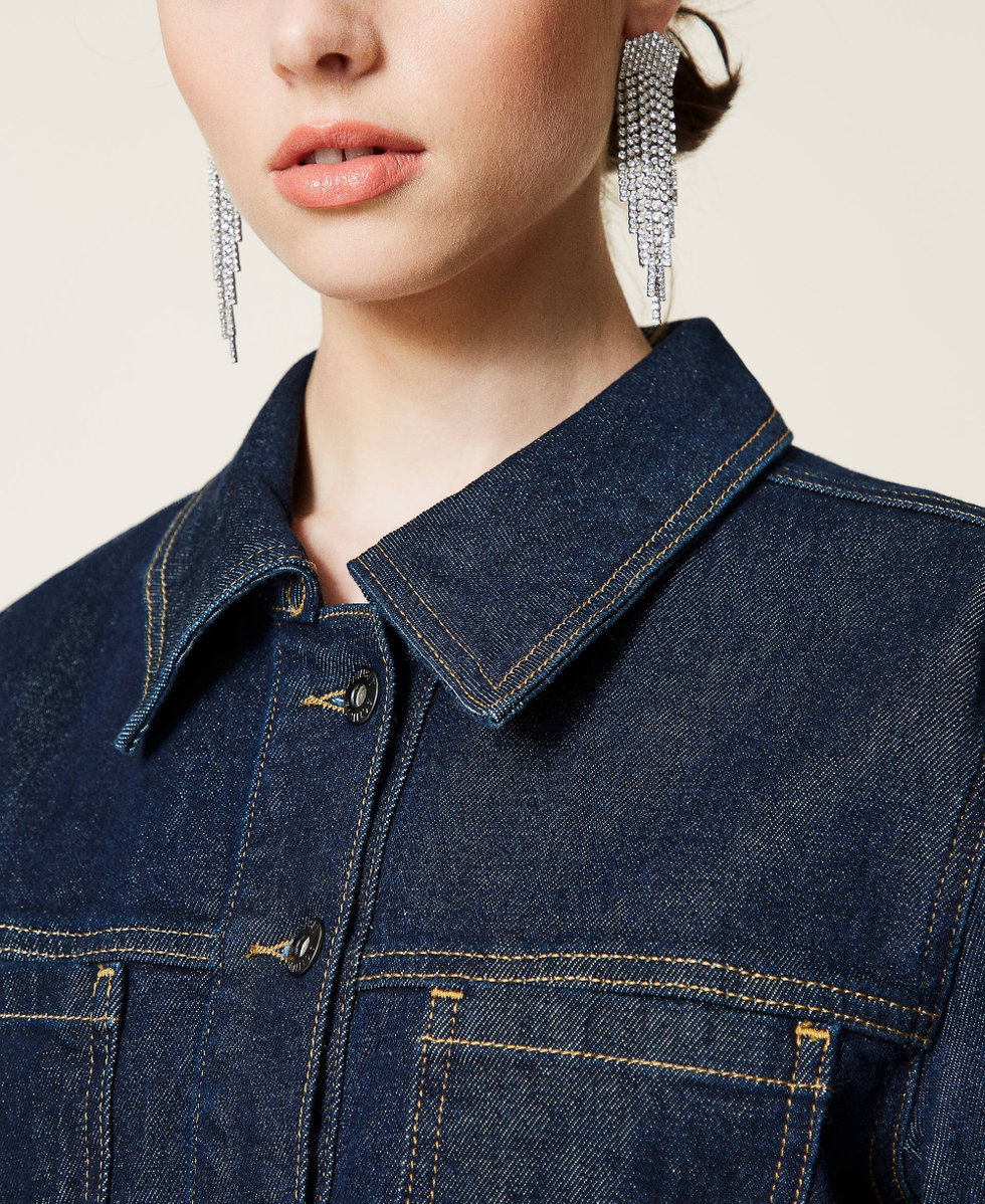 &lsquo;Gold&rsquo; denim jacket Rinsed Denim Woman 212AP2143-04