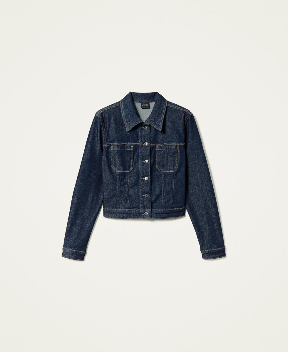 &lsquo;Gold&rsquo; denim jacket Rinsed Denim Woman 212AP2143-0S