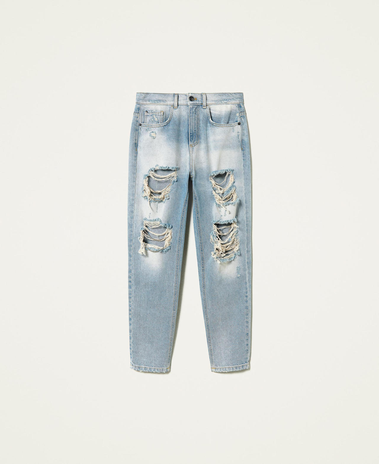 ‘Celsian’ boyfriend jeans with rips Bleach Denim Woman 212AP2150-0S