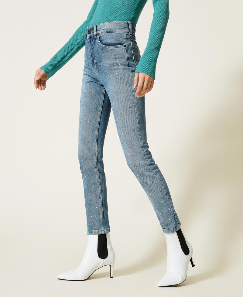 Jeans skinny 'Selenium' con borchie Blu "Denim Medio" Donna 212AP218A-03