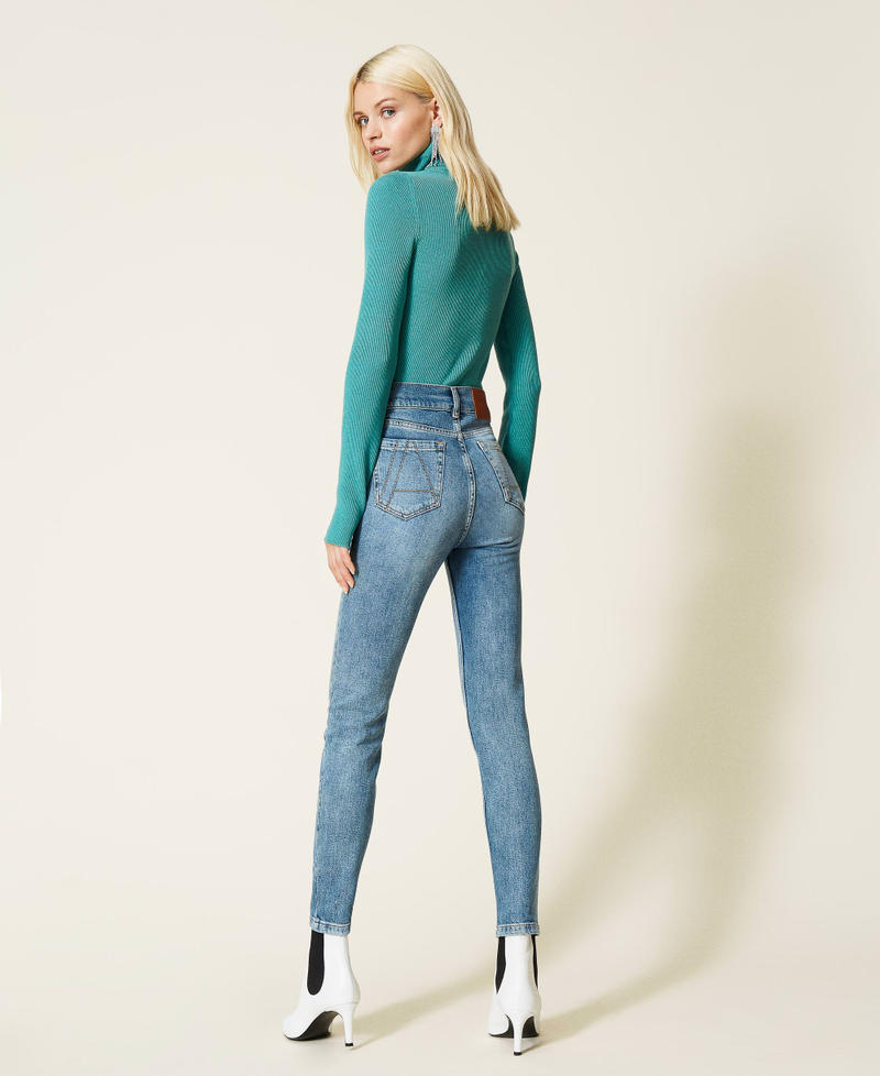 Jeans skinny 'Selenium' con borchie Blu "Denim Medio" Donna 212AP218A-04