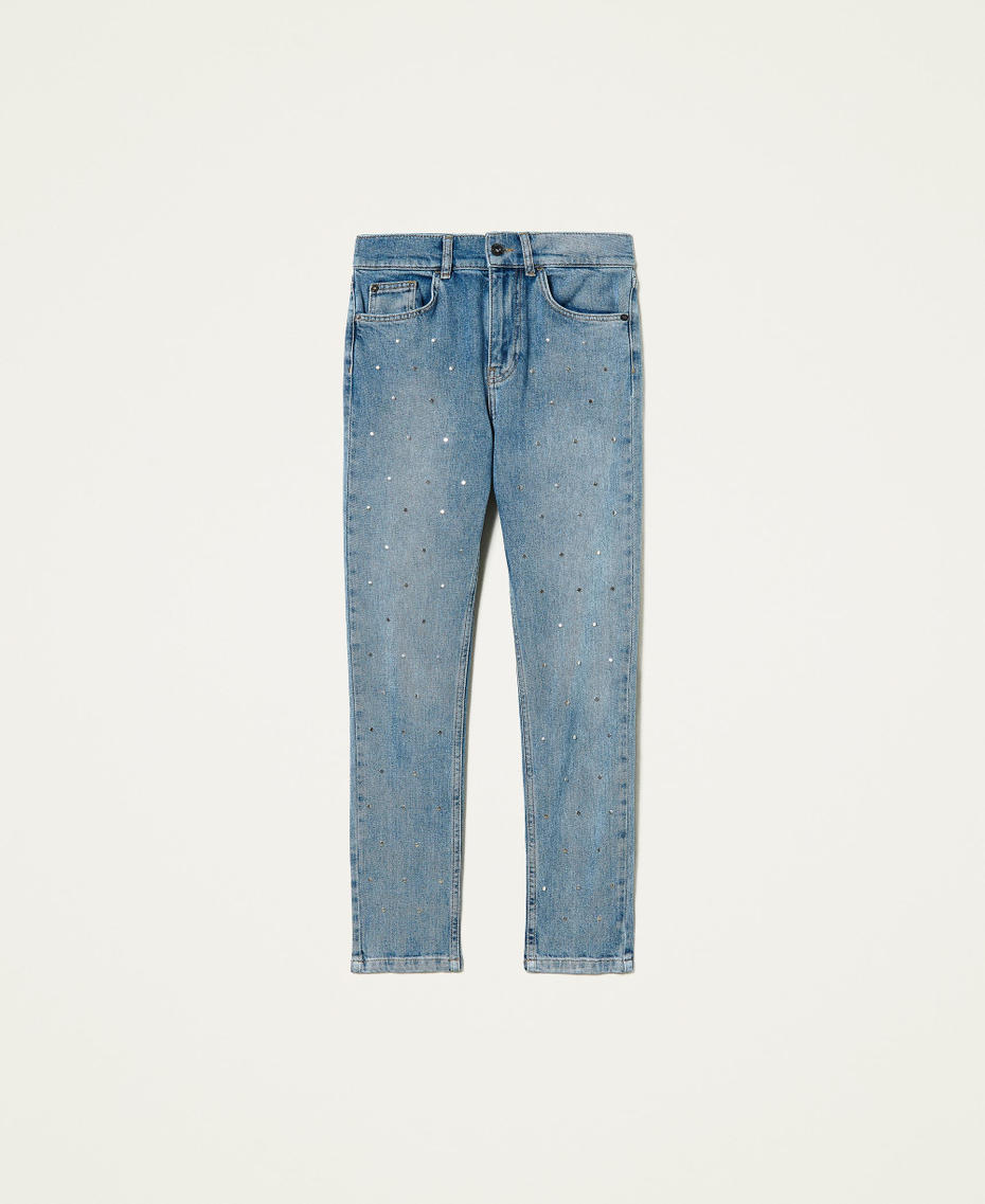 Jeans skinny 'Selenium' con borchie Blu "Denim Medio" Donna 212AP218A-0S