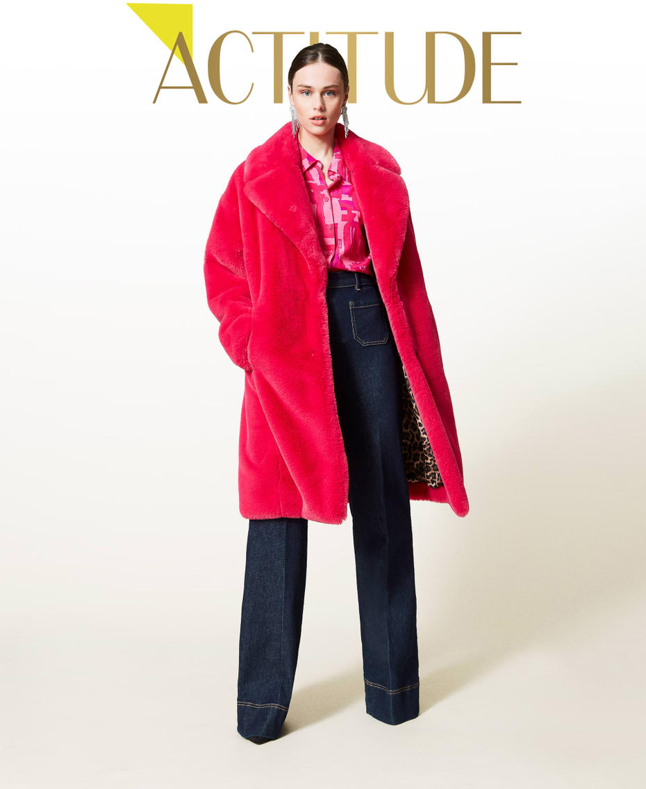 Cappotto 'Ruby' con tasche Purple Berry Donna 212AP219A-01