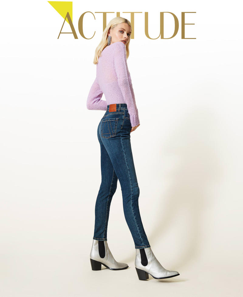 Jeans skinny 'Fluorite' a vita alta Denim Scuro Donna 212AP2211-01