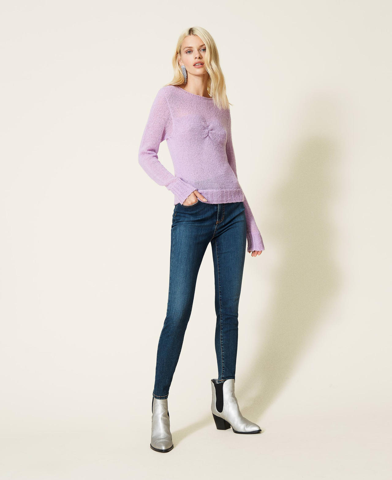 Jeans skinny 'Fluorite' a vita alta Denim Scuro Donna 212AP2211-02