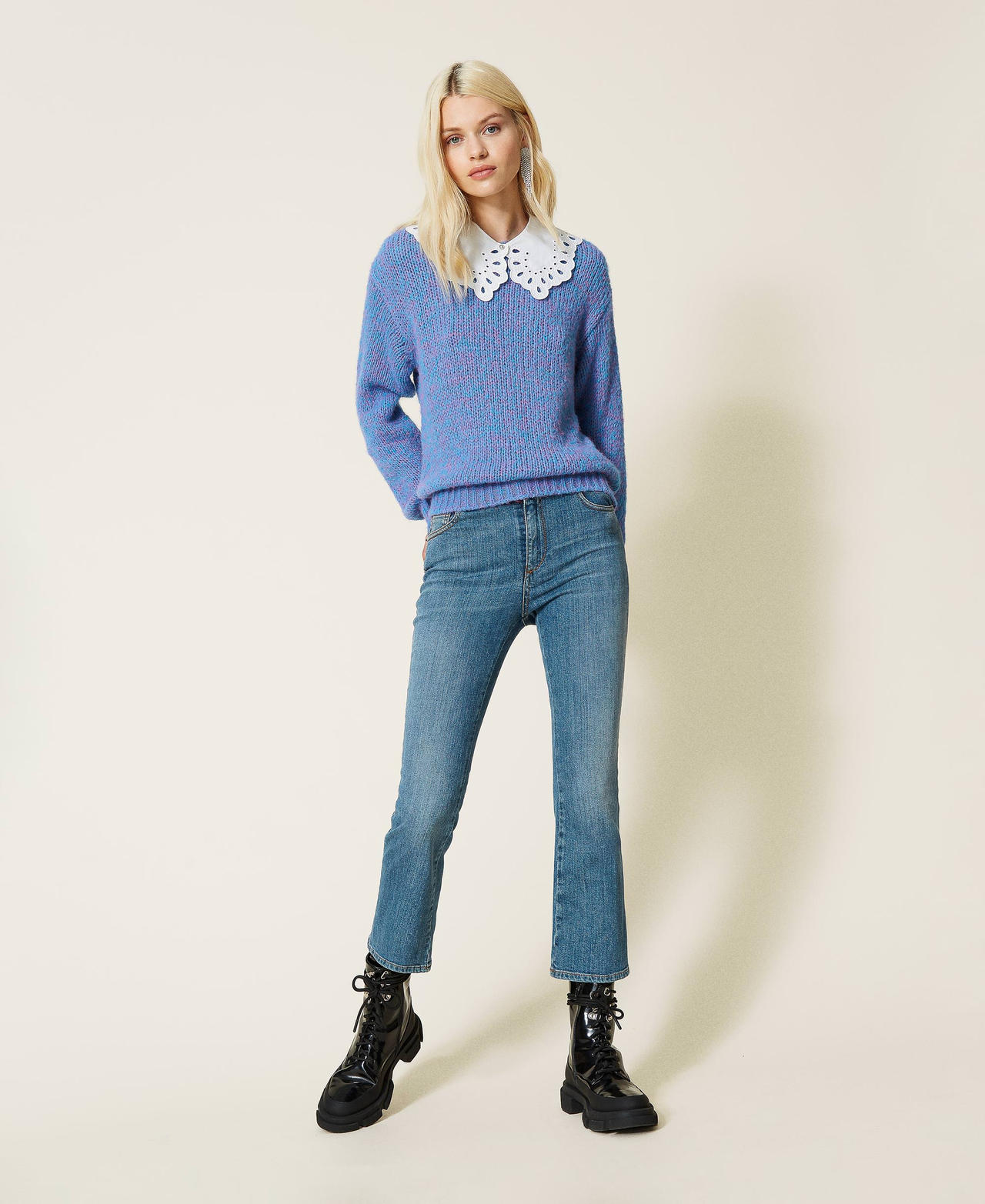 'Malachite’ flared jeans "Mid Denim" Blue Woman 212AP2212-02